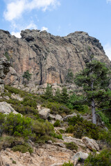View of mountains in Bavella. Quenza, Corsica, France.
