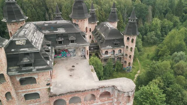 Lapalice Castle near Rekowo Lake in Kashubia (Cassubia), Poland