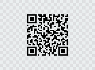 Vector. Special identity code sign. Sample QR code for phone. QR code on abstract background