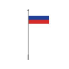 Flag of Russia isolated on white background. Vector illustration