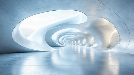 An abstract architectural design, offering a creative representation of modern structures influenced by technology.