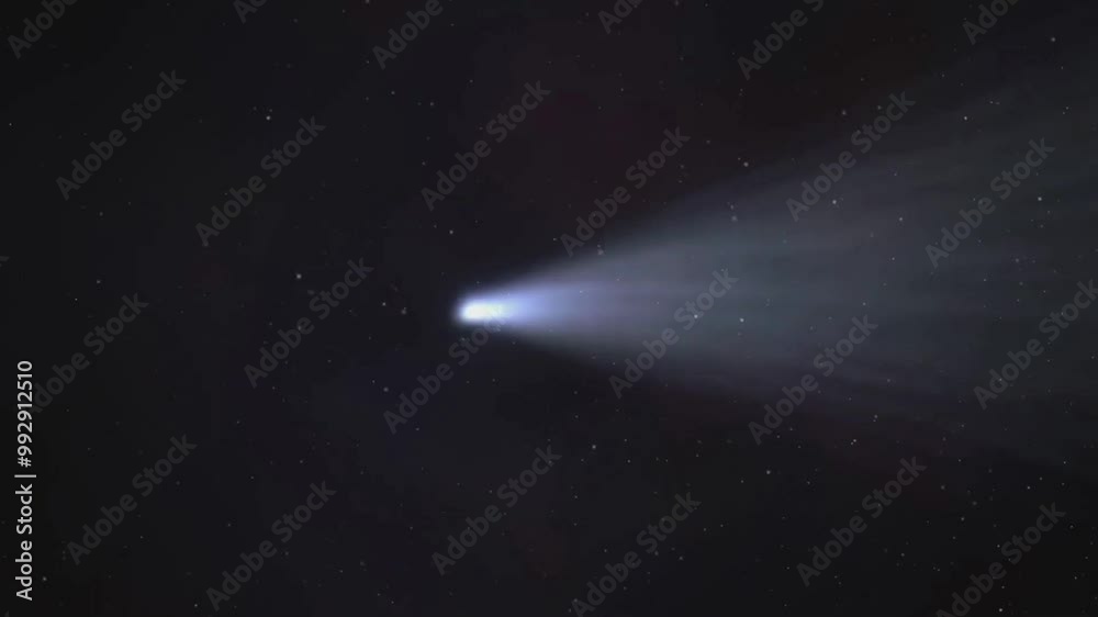 Canvas Prints a comet in space heading for earth.