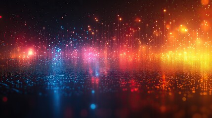 Obraz premium An abstract background combining dots and gradient lines, representing international business or social network connections in technology.