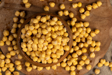wet chickpeas porridge during cooking