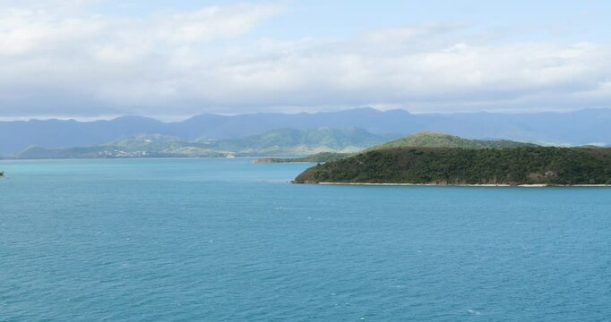 Beautiful view of Noumea, New Caledonia. View of the mountain range.
