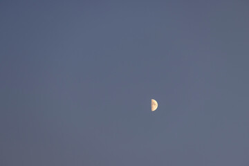 the last quarter of the waning moon at dusk