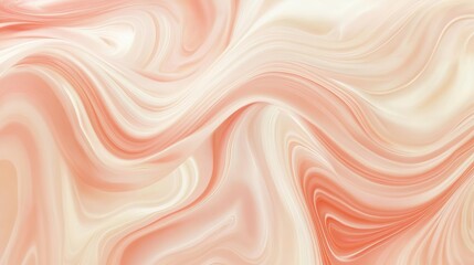 Fototapeta premium Peach and cream swirling pattern abstract Image Generative Ai
