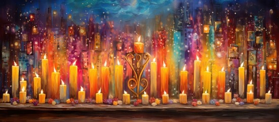 Candles in a Cityscape