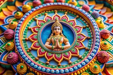 Obraz premium Elegant Hinduism Logo Design Symbolizing Spirituality, Faith, and Cultural Heritage in Vibrant Colors