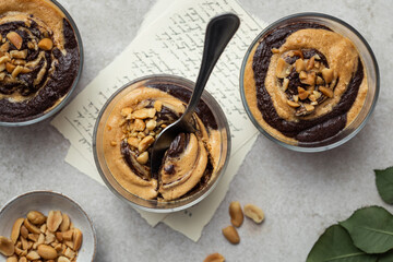 mousses au chocolat et cacahuète fait maison