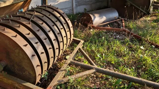 aerating rollers, a soccer field with these spiked rollers that make holes in the turf into which sand is poured. the gallows doesn't mold as much.