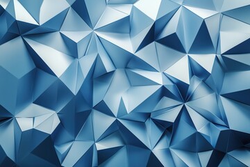 Fototapeta premium Abstract geometric pattern with blue triangles, adding movement and structure