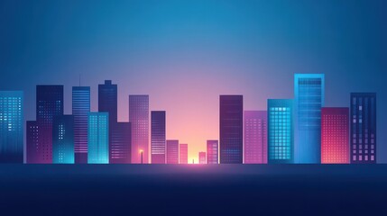 Dark streets, deprived of light and safety, flat design illustration