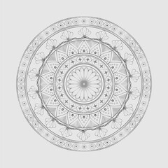 Mandala Design White Black Color