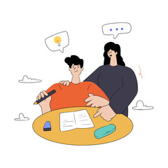 home schooling illustration