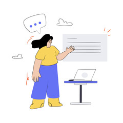 Girl Student giving Presentation