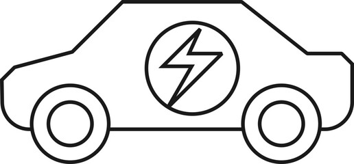 Electric Vehicle Line Icon