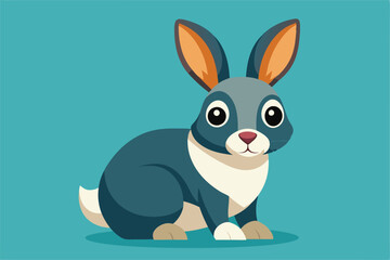 Obraz premium A vibrant illustration of a customizable rabbit showcasing its unique colors and cheerful expression, Customizable rabbit illustration