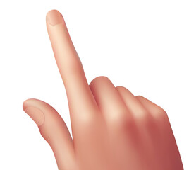 finger touch gesture male hand on white color background.of skin hand man touch gesture for web, banner,