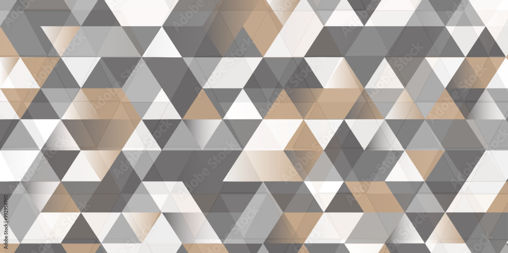 Aufkleber Abstract colorful Seamless triangular pattern background. Pattern with random colored Diamonds Generative Art background Art, Multi Colored, Party Social Event Vector design and modern art template.	