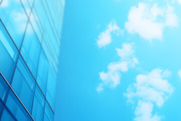 A modern high-rise building, at the left of the frame.