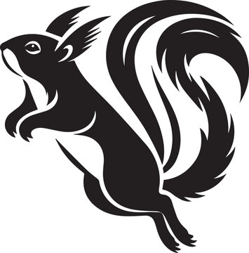 recommend clip art: black Flying Squirrel simple vector, Flying Squirrel logo vector black and white