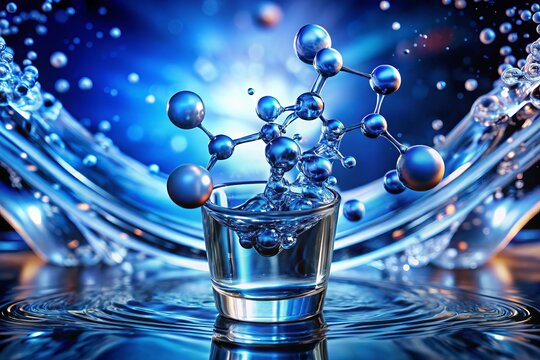 The chemical formula H2O represents water, composed of two hydrogen atoms and one oxygen atom; essential for life,
