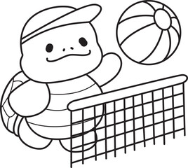 Free printable cute turtle for kindergarten.
Preschool outline printable education turtle animal.
