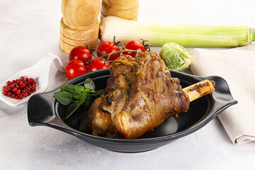 Baked Lamb shank with bone