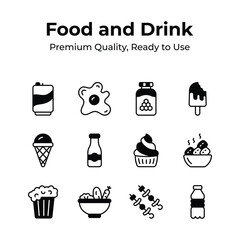 This icon set brings a mix of flavors of meal to life