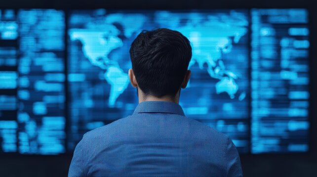 Dynamic presenter using holographic charts, interacting with a captivated audience in a modern auditorium, Visionary presentation, audience engagement and futuristic visuals - Powered by Adobe