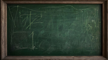 blackboard with chalk on a blackboard, ai generated
