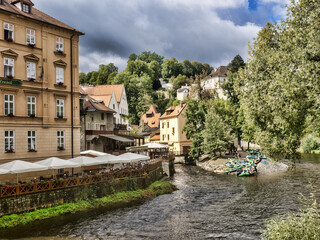 Obraz premium Český Krumlov tourist destination, historical city Czech Republic