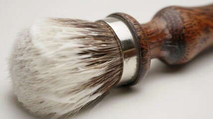 Shaving Brush: A gentle brush made of badger or synthetic fibers, designed to distribute shaving cream evenly, preparing the skin for a precise shave.
