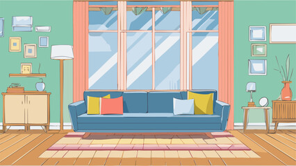 Living room with pillow