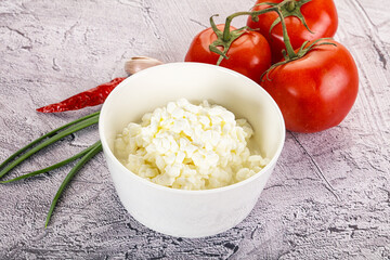 Cottage cheese Curd in the bowl