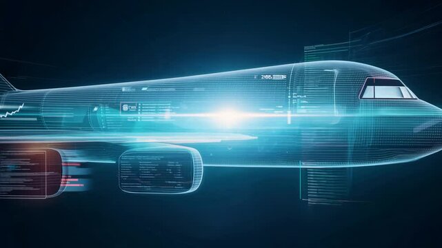 Witness cutting-edge aircraft technology showcased through stunning 3D animation, highlighting innovations in aviation and design