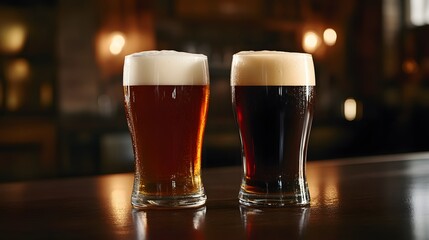 ライトビールとダークビール