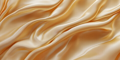 Obraz premium Golden Silk Fabric Flowing