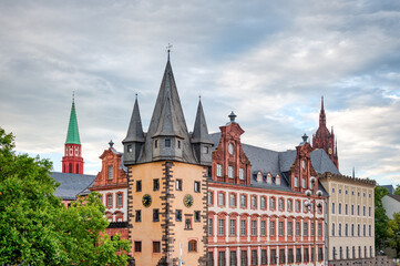 Fototapeta premium Frankfurt, a central German city on the Main River, Germany