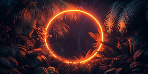 Neon Ring in Tropical Jungle