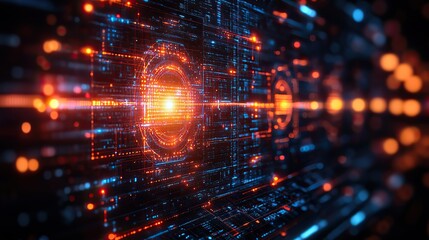 Fototapeta premium Digital transformation is a key concept for the emerging technology era, driving innovative changes across various sectors.