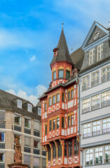 Frankfurt, a central German city on the Main River, Germany