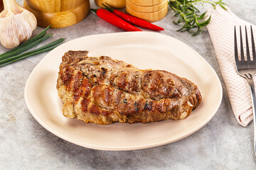 Grilled pork sirloin for dinner