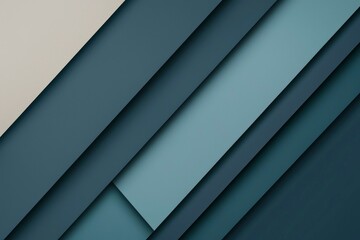 Obraz premium Abstract Diagonal Pattern of Blue and Beige Shapes