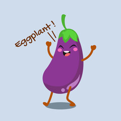Happy dancing Vegetable Eggplant