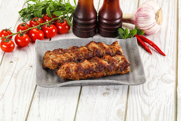 Chicken kebab minced meat and spices