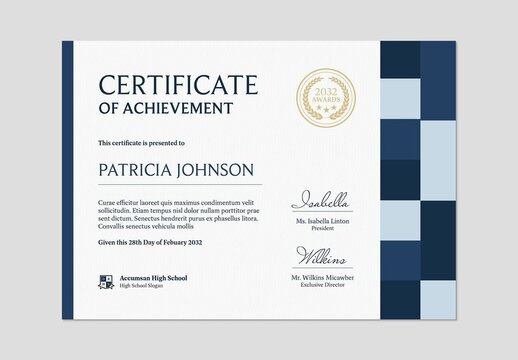 Certificate & Award Layout