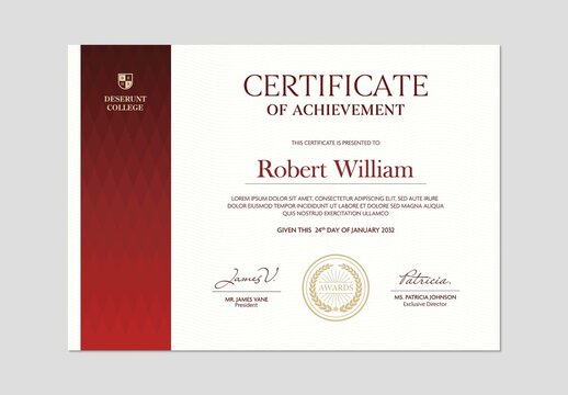 Certificate Layout