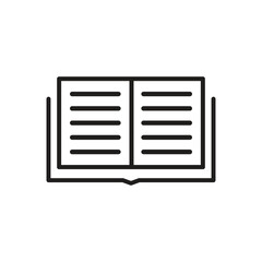 Open book icon logo design template isolated illustration